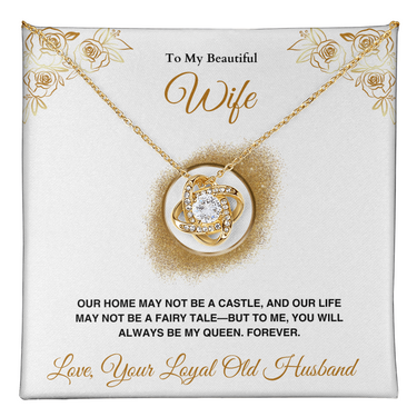 A Letter To My Wife - Love Knot Necklace - Gift Set - SLDDL0141